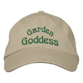 Garden Goddess Funny Bestickte Baseballkappe (Vorderseite)