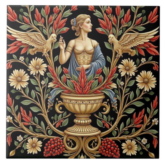 Garden Goddess Keramik Tile Fliese (Vorderseite)
