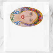 Garden Goddess Ovaler Aufkleber (Tasche)