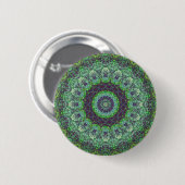 Garden Green Abstrakt Mandala Button (Vorne & Hinten)