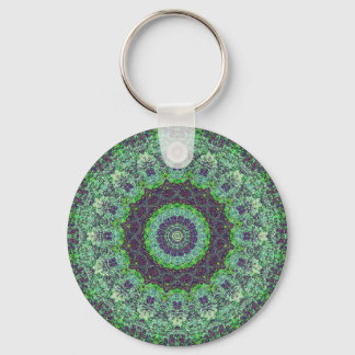 Garden Green Abstrakt Mandala Schlüsselanhänger