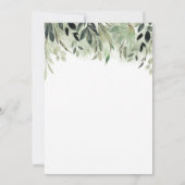 Garden Green Garland Elegante Babydusche Einladung (Rückseite)