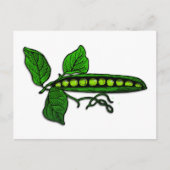 Garden Green Pea Pods Postkarte (Vorderseite)