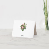 Garden Green - Soft Pink Roses Vielen Dank Dankeskarte (Rückseite)