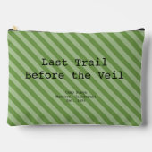 Garden Green Striped Bridesmaid Bachelorette Zubehörtasche (Vorderseite)