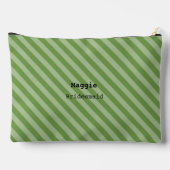 Garden Green Striped Bridesmaid Bachelorette Zubehörtasche (Rückseite)