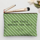 Garden Green Striped Bridesmaid Bachelorette Zubehörtasche