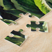 Garden Green White Hosta Pflanze Abstrakt Artistic Puzzle (Seite)