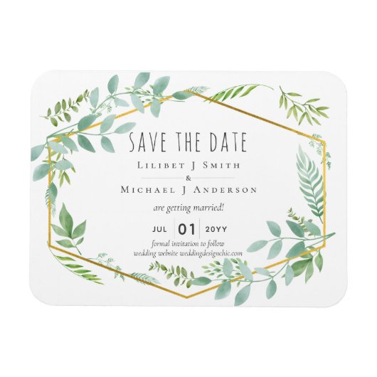 Garden Greenerity Wedding Magnet (Horizontal)