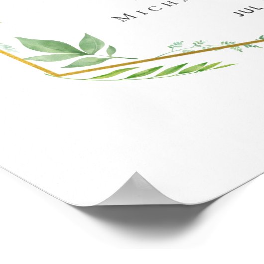 Garden Greenerity Wedding Poster (Ecke)
