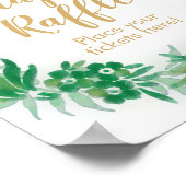 Garden Greenery Baby Dusche Windel Raffle Schild (Ecke)