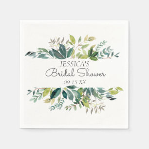 Garden Greenery Personalisiert Paper Napkin Serviette