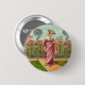 Garden Grow Blume Kunst, Dichtung und Musik Button (Vorne & Hinten)