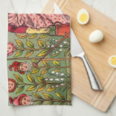 Garden Grow Blume Kunst, Dichtung und Musik Geschirrtuch (Viertel Falte)