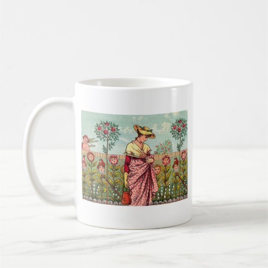 Garden Grow Blume Kunst, Dichtung und Musik Kaffeetasse (Links)