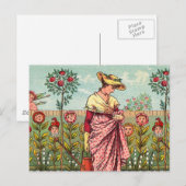 Garden Grow Blume Kunst, Dichtung und Musik Postkarte (Vorne/Hinten)