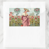 Garden Grow Blume Kunst, Dichtung und Musik Rechteckiger Aufkleber (Tasche)