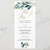 Garden Grüntöne Gay Wedding Program - Mr & Mr. Programm (Vorderseite)