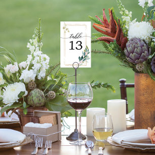 Garden Grüntöne Goldene Landschaft Hochzeit Tischn Tischnummer