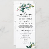 Garden Grüntöne Hochzeitsprogramme Programm (Vorne/Hinten)