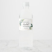 Garden Grüntöne Wasserflasche Wasserflaschenetikett (Vorderseite)