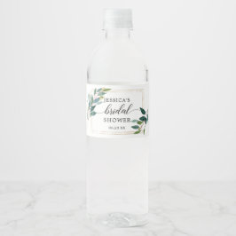 Garden Grüntöne Wasserflasche Wasserflaschenetikett