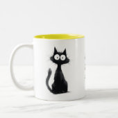 Garden Guardian – Black Cat Mug Zweifarbige Tasse (Links)