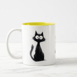 Garden Guardian – Black Cat Mug Zweifarbige Tasse