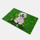 Garden Helper Goldendoodle Doormat Fußmatte (Schrägansicht)