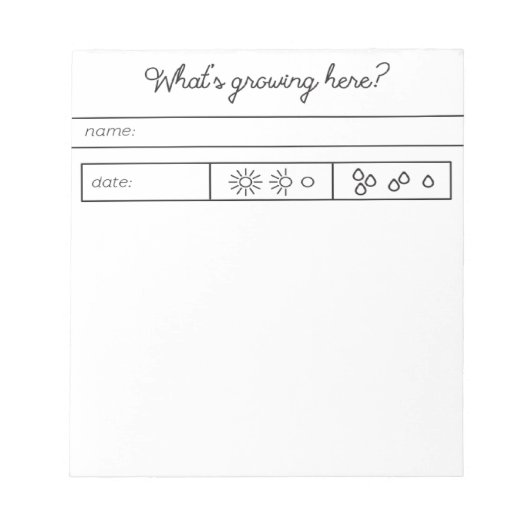 Garden Helper Notizblock (Vorderseite)