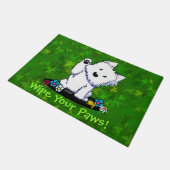 Garden Helper Waving Westie Doormat Fußmatte (Schrägansicht)
