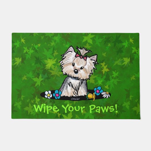 Garden Helper Yorkie Terrier Doormat Fußmatte (Vorderseite)