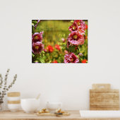 Garden Hollyhock Floral Joy Poster (Küche)