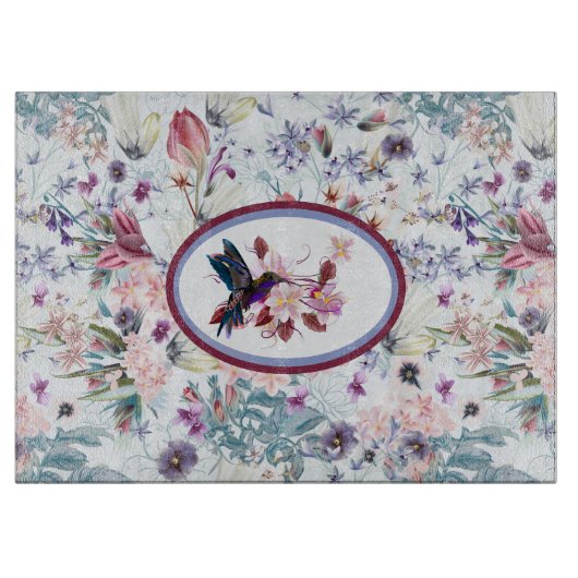 Garden Hummingbird Cutting Board Schneidebrett (Vorderseite)