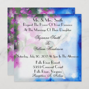 Garden Hummingbird Elegante Hochzeiten Einladungen