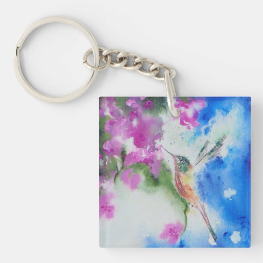 Garden Hummingbird Schlüsselanhänger Geschenk (Vorderseite)