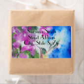 Garden Hummingbird Wedding Rücksendeadressen-Aufkl (Insitu)