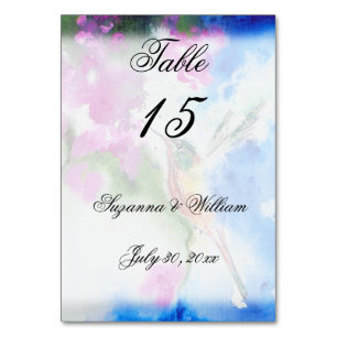 Garden Hummingbird Wedding Tischnummer Cards