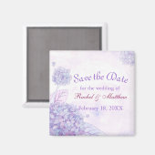 Garden Hydrangea Blooms Hochzeit retten das Datum Magnet (Vorderseite/Rückseite)