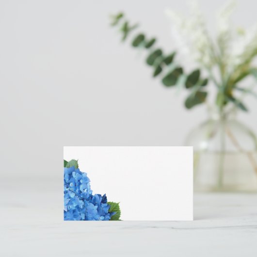 Garden Hydrangea Wedding Blank Platzkarten (Stehend Vorderseite)