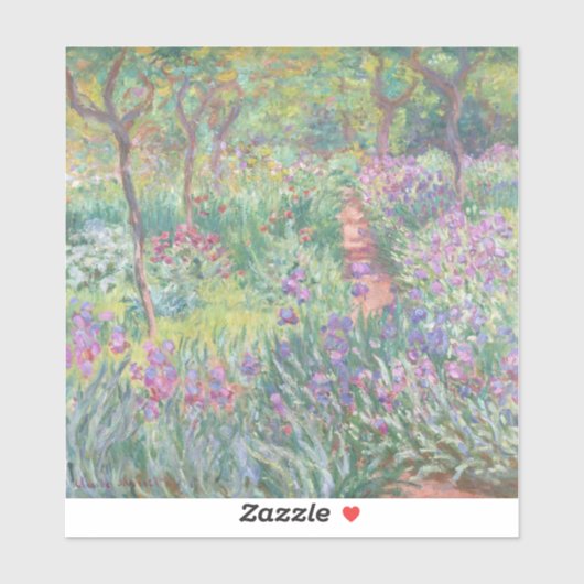 Garden in Giverny by Claude Monet Aufkleber (Blatt)