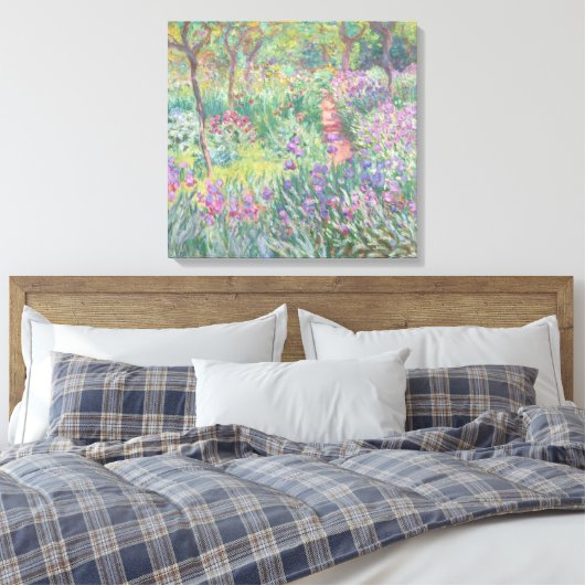 Garden in Giverny by Claude Monet Leinwanddruck (Insitu (Schlafzimmer))
