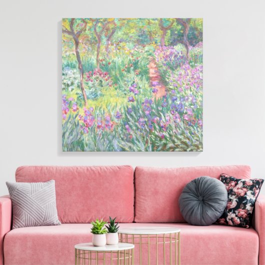 Garden in Giverny by Claude Monet Leinwanddruck (Insitu (Wohnzimmer))