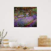 Garden in Giverny by Claude Monet Poster (Küche)