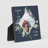 Garden in the Riviera Foto Custom Text Fotoplatte (Vorderseite)