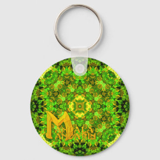 "Garden Inlay" Mandala Mandarin Logo Schlüsselanhä Schlüsselanhänger