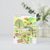 Garden Inspiration Postcard Postkarte (Stehend Vorderseite)