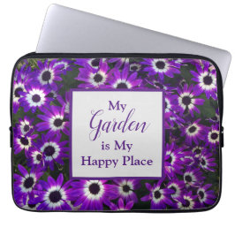 Garden ist My Happy Place Lila Blume Laptopschutzhülle