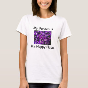 Garden ist My Happy Place Lila Blume T-Shirt
