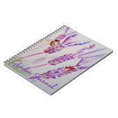 Garden Journal Lavender Bee Watercolor Notebook Notizblock (Linke Seite)